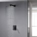 KOJOX Shower system with Rain Shower Head  Single Function shower valve Shower Set Combo Matte Black - B07GB49FXC
